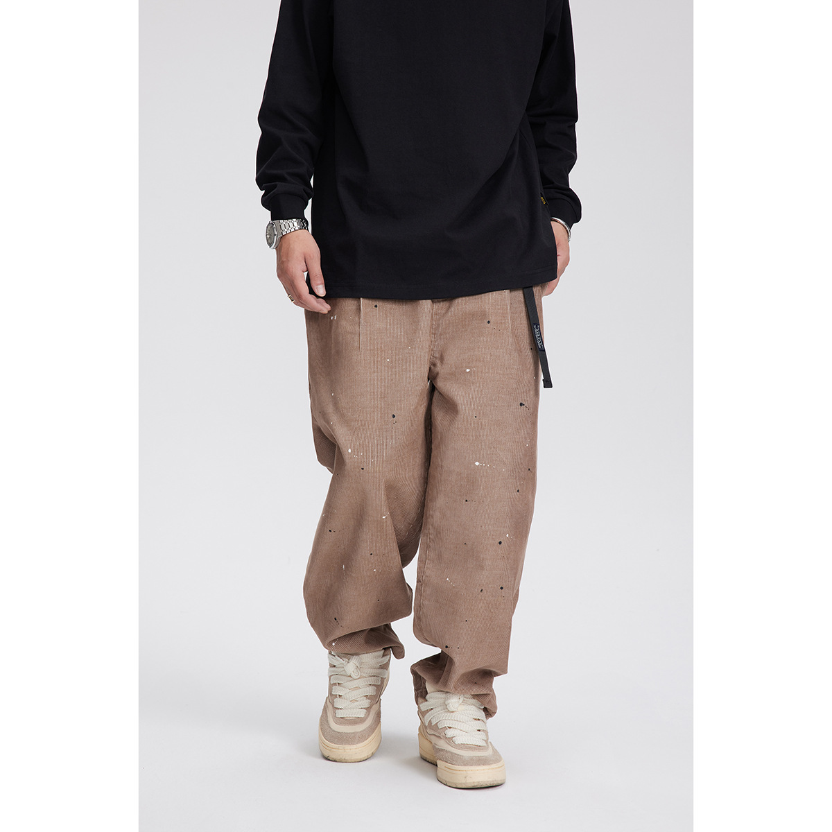 Straight-Leg Pants — Speckled Utility — Detail view 3