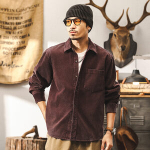 Corduroy Overshirt — Relaxed Button Front — Product view