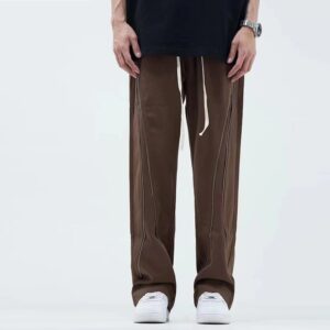 Cotton Pants — Contrast-Seam Workwear — Product view