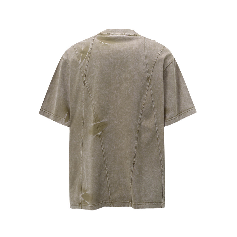 Cotton T-Shirt — Washed Panel Detail — Product view