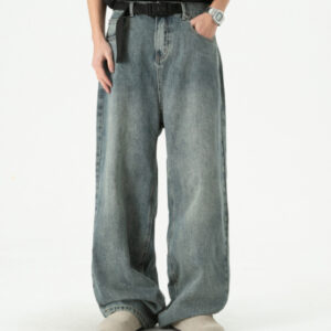 Denim Pants — Relaxed Washed Leg — Product view