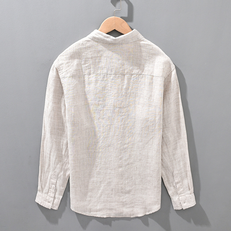 Linen Shirt — Easy Long Sleeve — Detail view 3